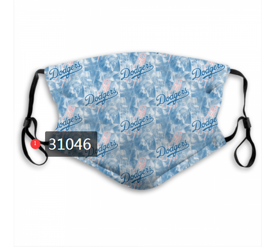 2020 Los Angeles Dodgers Dust mask with filter 36->mlb dust mask->Sports Accessory